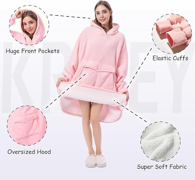 Krifey Wearable Blanket Hoodie