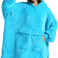 Krifey Wearable Blanket Hoodie Adult Teal