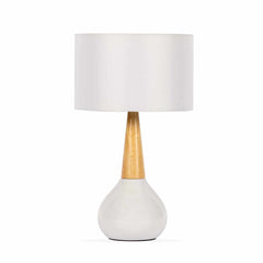 Baugo White Ceramic Table Lamp