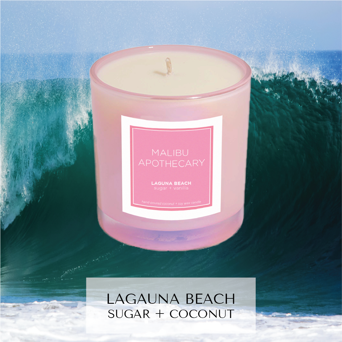Iridescent Pink Candle Laguna Beach