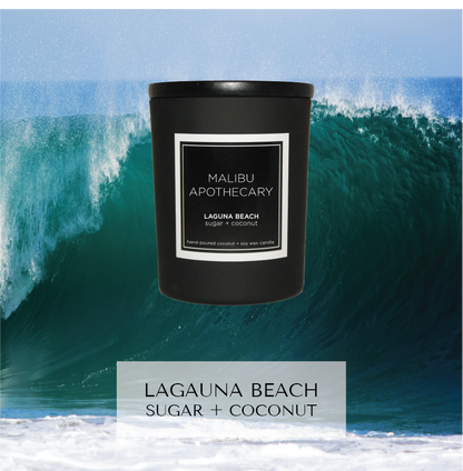 Mini Matte Black Candle Laguna Beach