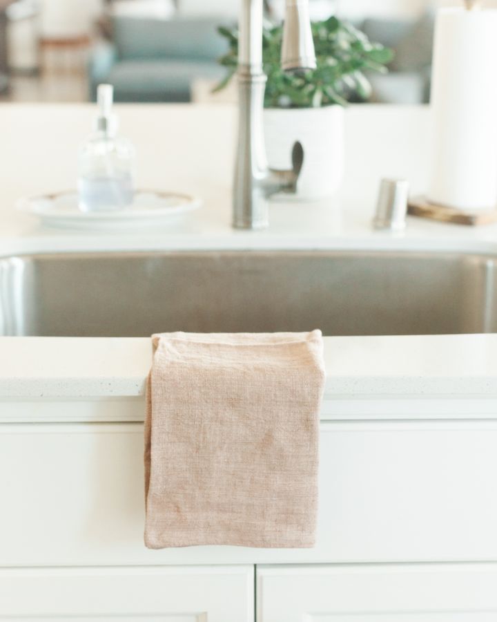 Stone Washed Linen Tea Towel Main image