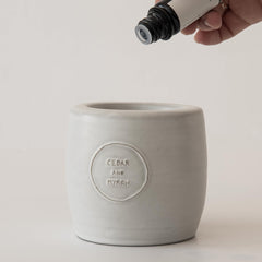 Light Grey Ceramic Aroma Oil & Wax Warmer
