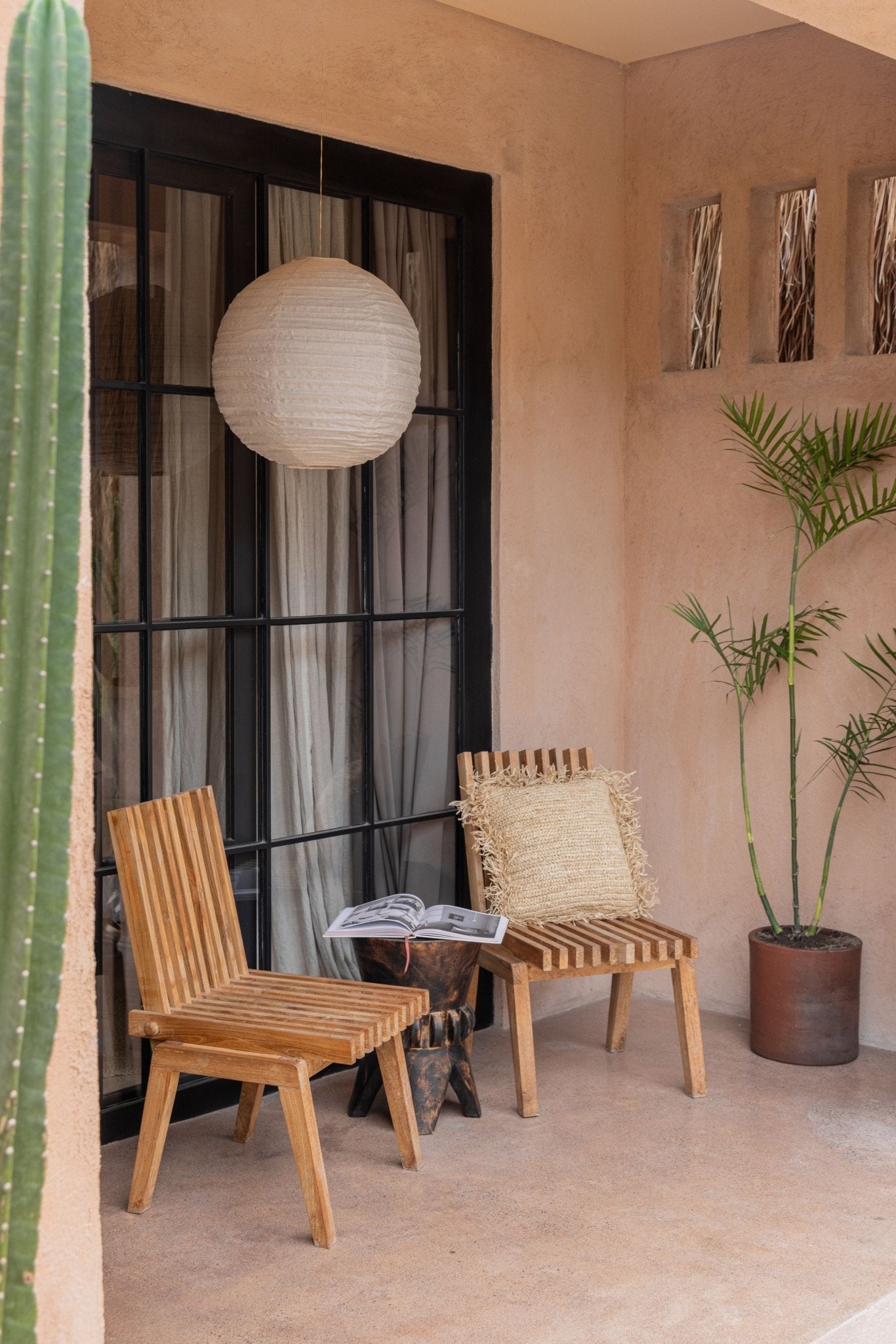 Linen Lantern Pendant Large