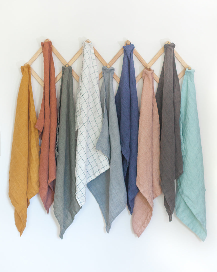 Stone Washed Linen Tea Towel Secondary image