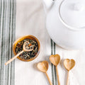 Olive Wood Heart Teaspoon Pair