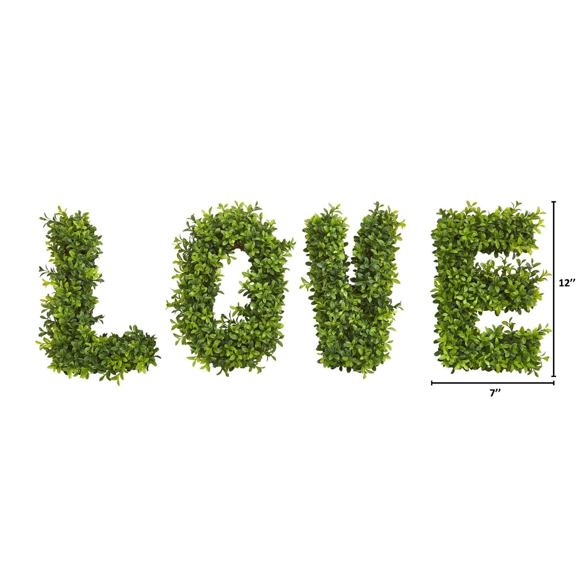“LOVE” Boxwood Artificial Wall Decoration (Indoor/Outdoor) Trellis Secondary image
