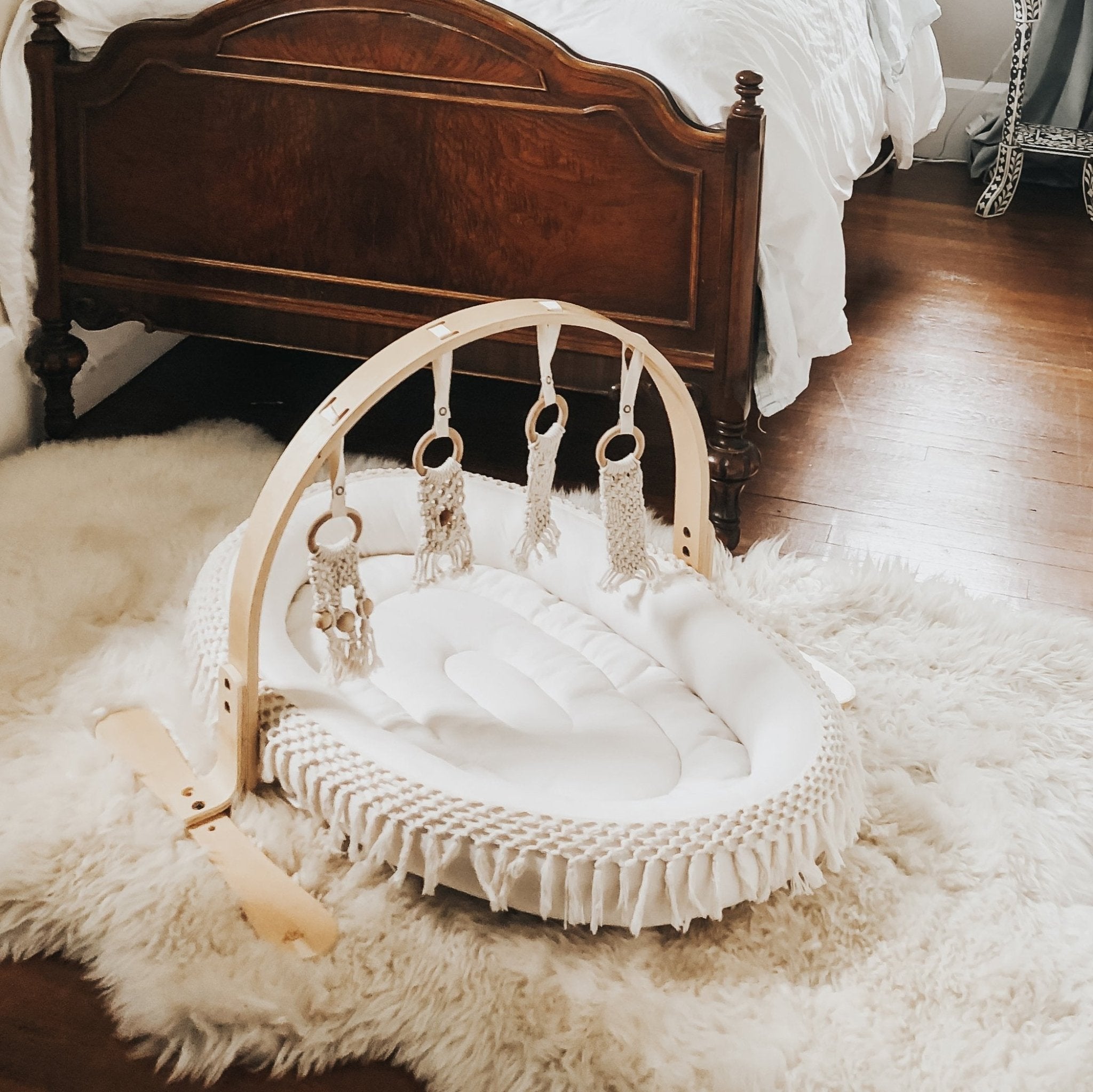 Macrame Lounge Mat & Play Gym Bundle Main image