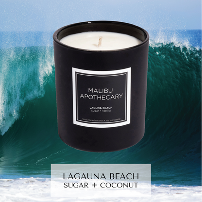 Matte Black Candle Laguna Beach