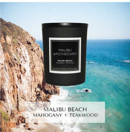 Mini Matte Black Candle Malibu Beach