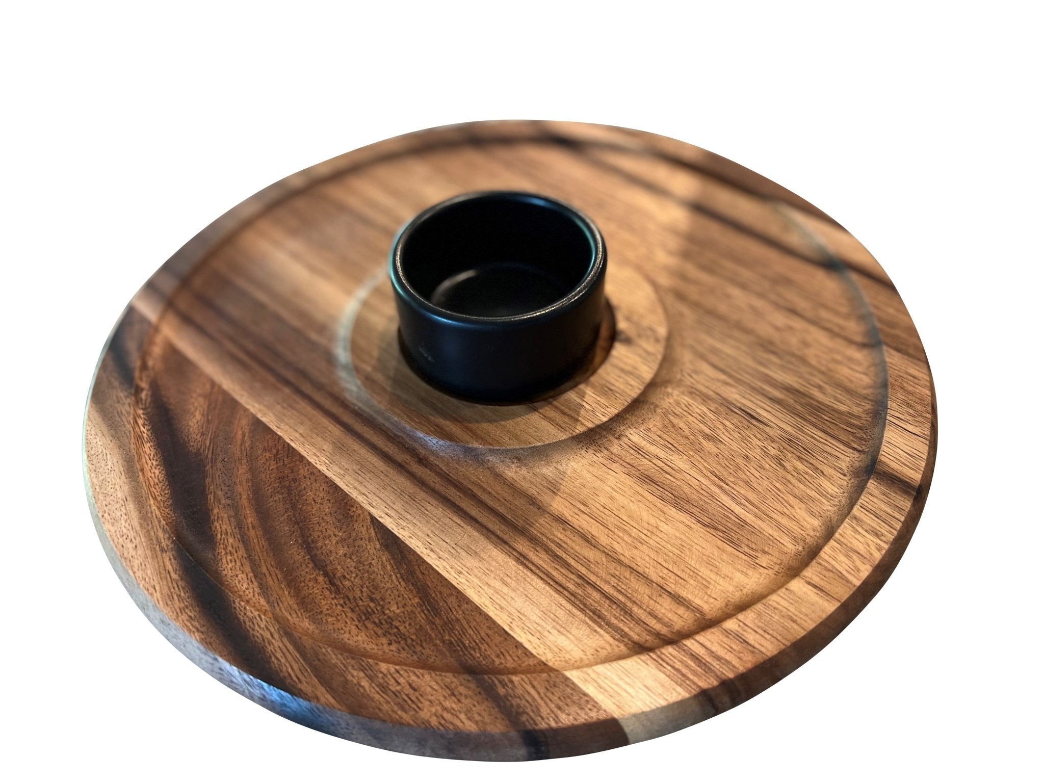 Medium Chip n Dip with Ceramic Bowl Black