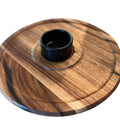 Medium Chip n Dip with Ceramic Bowl Black