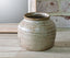 Milky Beige Ceramic Vase, 2 Size Options Small 6"
