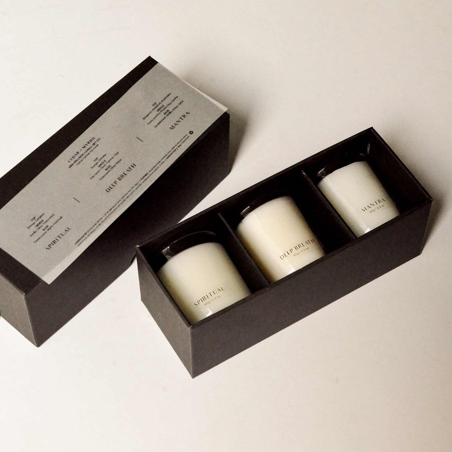 Mini Wellness Candle Gift Set Black