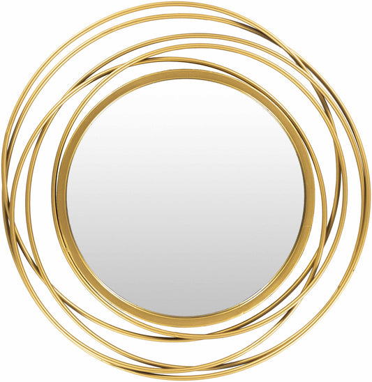 Monamon Round Rattan Mirror 22"H x 21"W Round