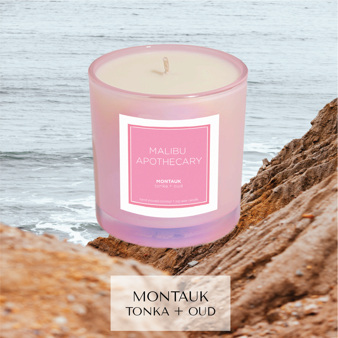 Iridescent Pink Candle Montauk