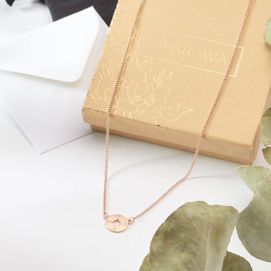 Mother's Day Gift From Husband Compass Necklace