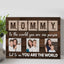 Mother's Day Sign To Me You Are The World 36x24 inch Extra Large Premium Gallery Wrapped