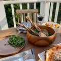 Olive Wood Spiral Salad Servers