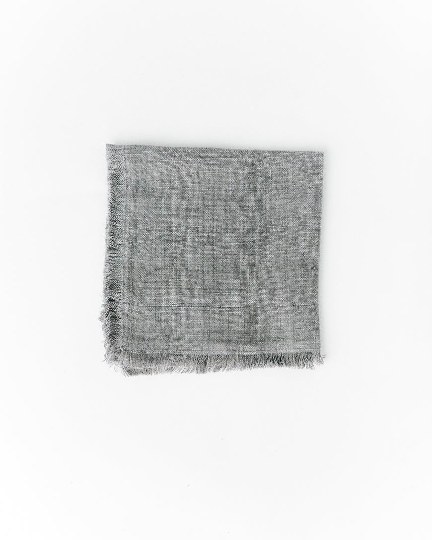 Stone Washed Linen Cocktail Napkin Oyster