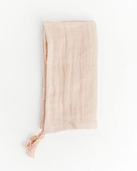Stone Washed Linen Tasseled Napkins Blush Set of 2