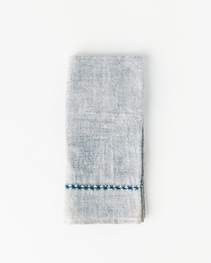 Pulled Cotton Napkins Navy