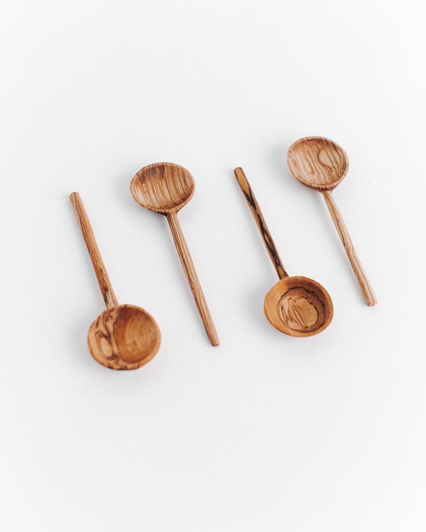 Olive Wood Coffee Spoon Set Main image