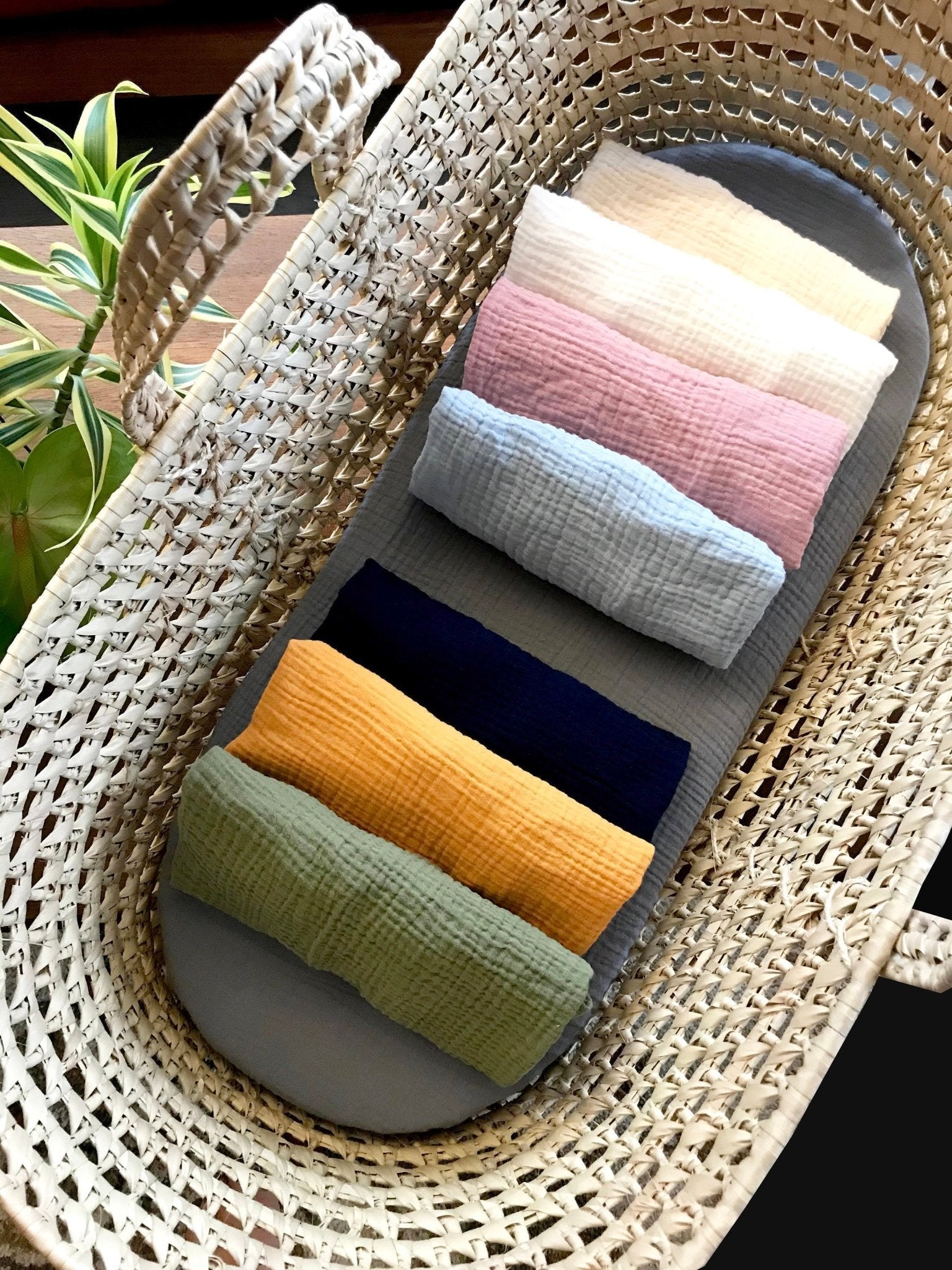 Organic Cotton Soft Double Gauze - Choose Your Color - Custom Made Fitted Sheet Main image