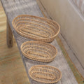 Oval Rattan Basket Set