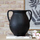 11.8" Black 2 Handle Jug Vase