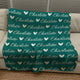 Personalized Cozy Plush Fleece blanket with Name & Hearts