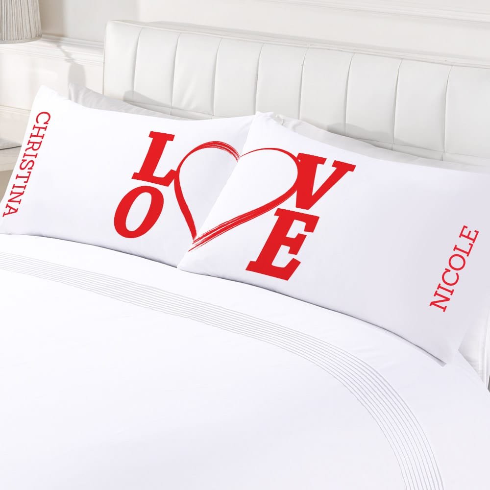 Personalized Love Couples Sleeping Pillowcase Set Secondary image