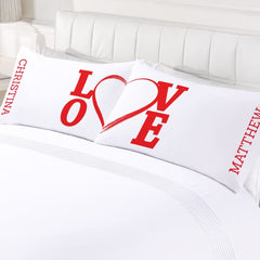 Personalized Love Couples Sleeping Pillowcase Set Default Title