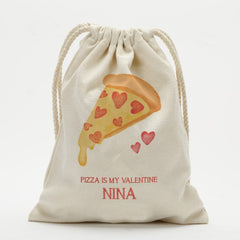 Pizza Heart Custom Drawstring Sack