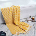 Pom Pom Bath Towel Mustard