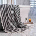 Pom Pom Bath Towel Black