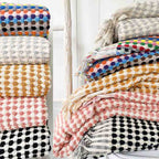Pom Pom Bath Towel Light Gray