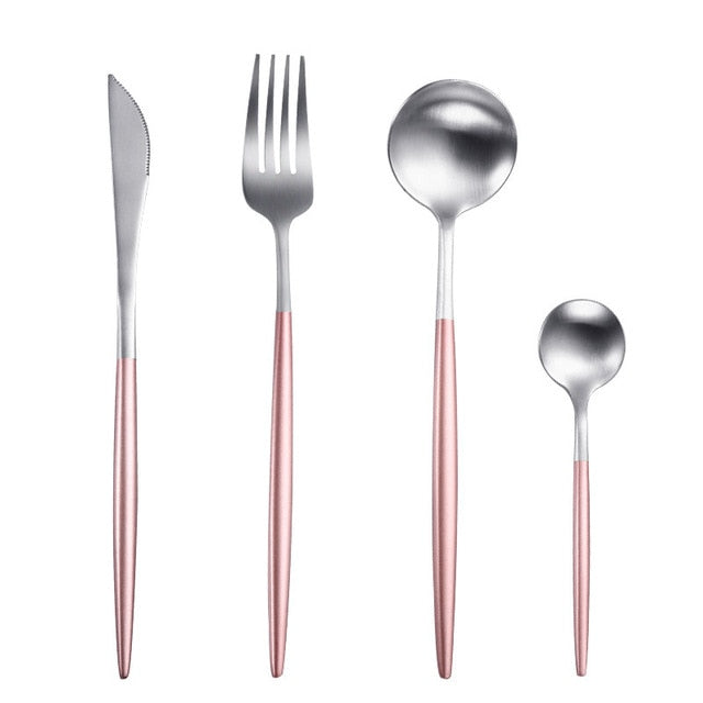 Marigot Flatware Set pink silver