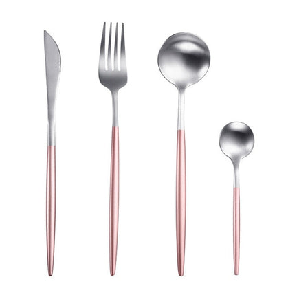 Marigot Flatware Set pink silver