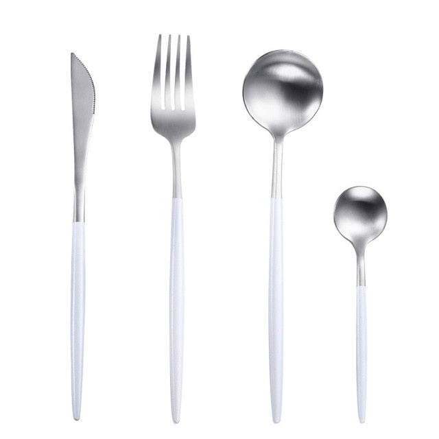 Marigot Flatware Set white silver