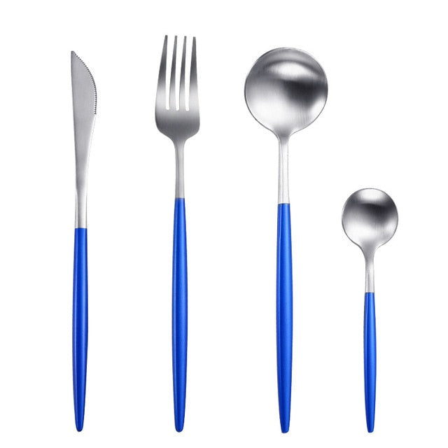 Marigot Flatware Set blue silver