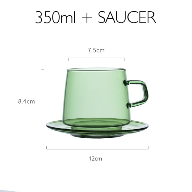 Sparti Cup GREEN W SAUCER