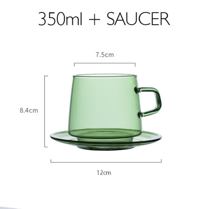 Sparti Cup GREEN W SAUCER