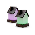 Modern Home Lamp Walnut Set of Two