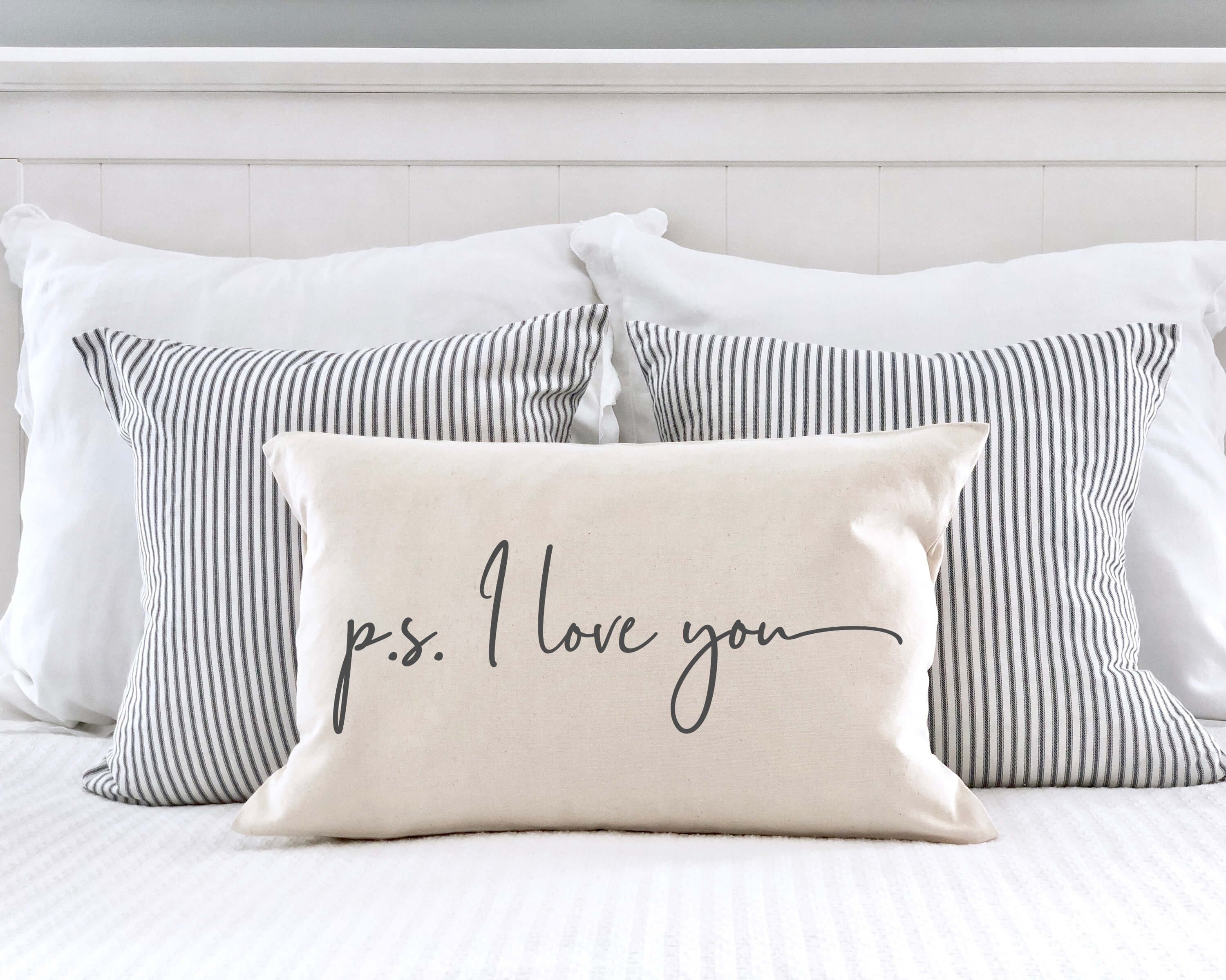 P.S. I Love You Valentine's Day Pillow Cover 12x20 Inch Main image