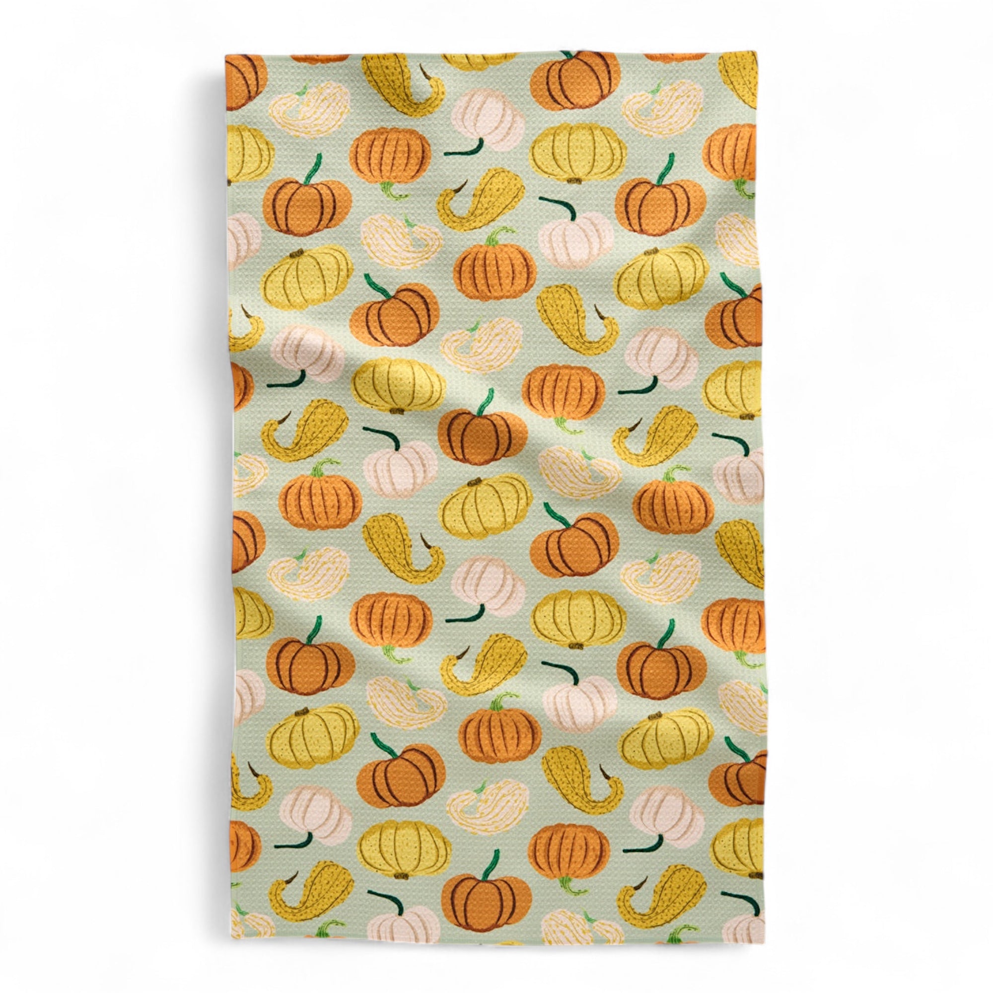 Pumpkins & Gourds Geometry Tea Towel Main image