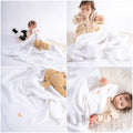 Quilted 4 Layers Muslin Blanket White