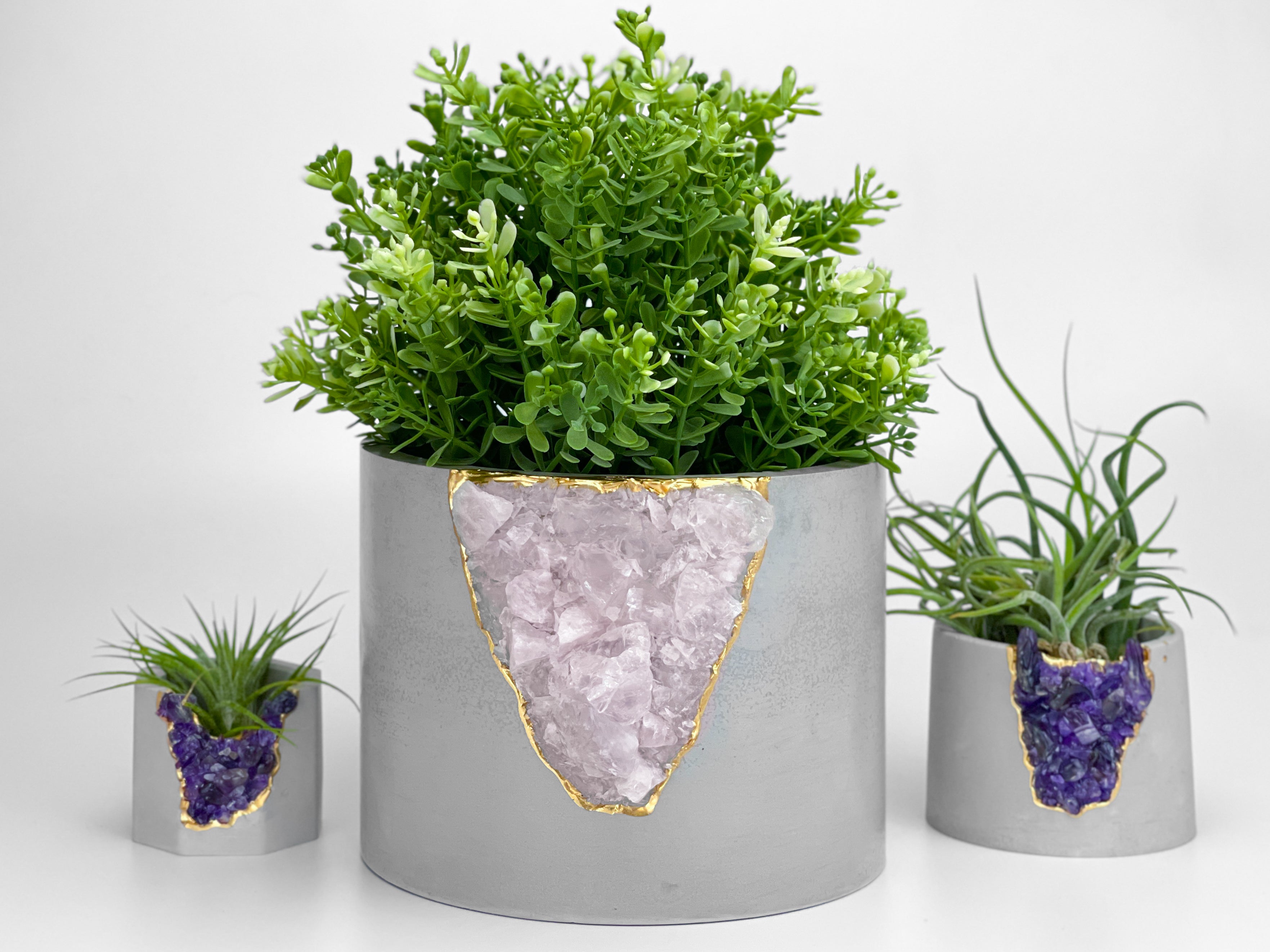 6 inch Rose Quartz Planter Secondary image