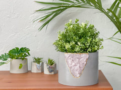 6 inch Rose Quartz Planter