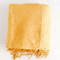 3 Panel Solid Cotton Blanket Gold 90 x 120